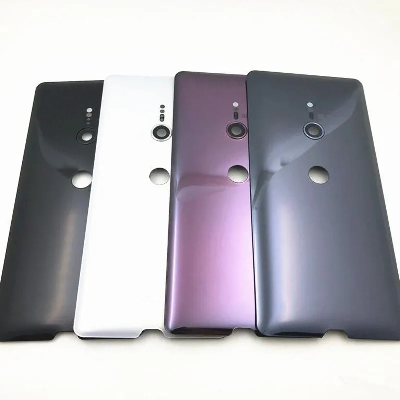 Стеклянная Крышка батарейного отсека для Sony Xperia XZ3 H9436 H9493 H8416 H9496 задняя панель Задняя Дверь Корпус с объективом камеры