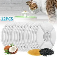 812pcs replacement filters 3 filtration system pet water fountain activated carbon filters for cat drinking automatic dispenser