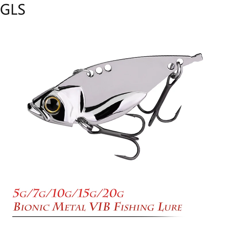 

New 5g/7g/10g/15g/20g Gold Silver VIB Spinning Metal Bait Sea Bass Sinking Simulation Fishing Lure Wobbler Pesca