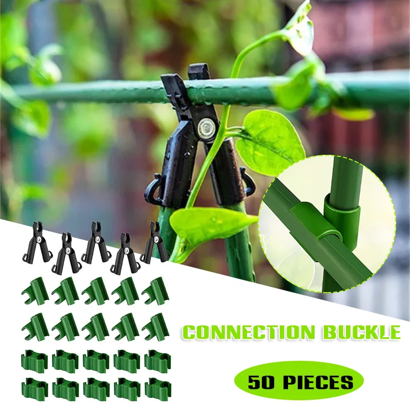 Adjustable Plant Trellis Connector Clip Reusable Plant Connector Stakes A-type Connecting Joint Buckle Clip Bonsai Tools