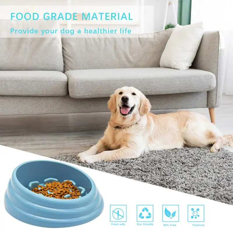 

Pet Dog Slow Down Eating Feeder Puppy Feeding Food Bowls Dish Bowl Maze Interactive Nonslip Safe for Large Medium Small Dogs