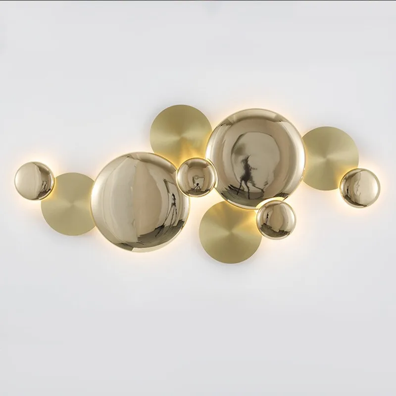 

Art Decor DIY Creative Home Decoration Modern New LED Wall Lamp Round Plate Combination Decoration Luxury Fashion Wall Sconce