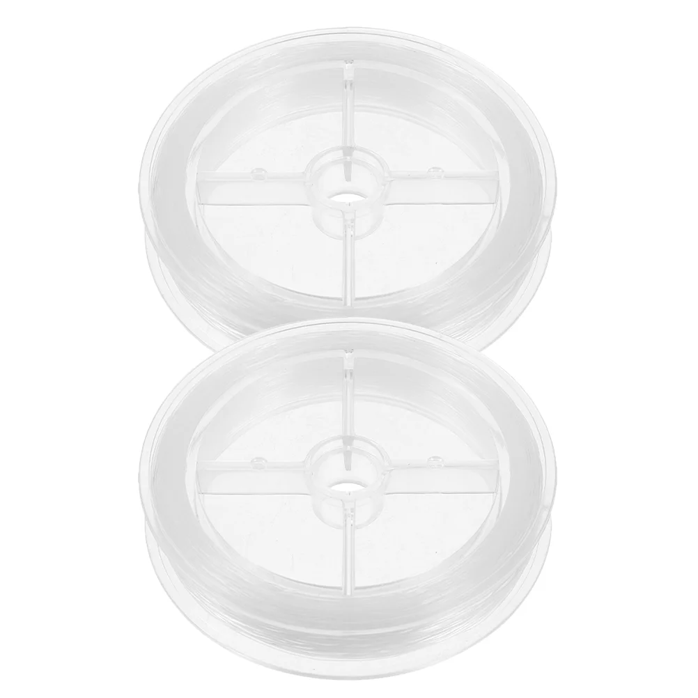 

2 Rolls Bracelet Elastic Rope Beaded Wire Jewelry Threads Making Cords Tpu Sewing Supplies Bangle