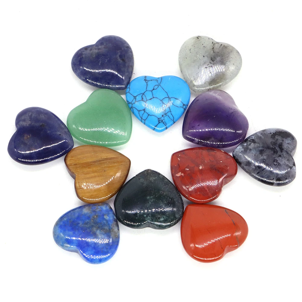 

Набор из 5 розовых кварцев в форме сердца 20 мм