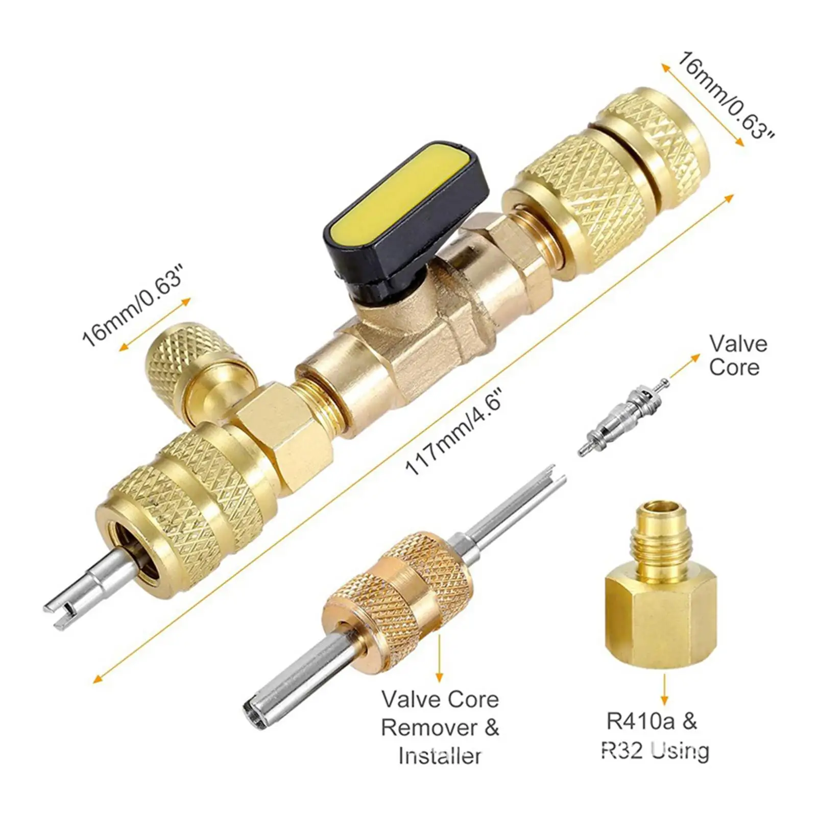 Инструмент для снятия сердечника клапана R22 1/4 и 5/16 дюйма снятие порта от