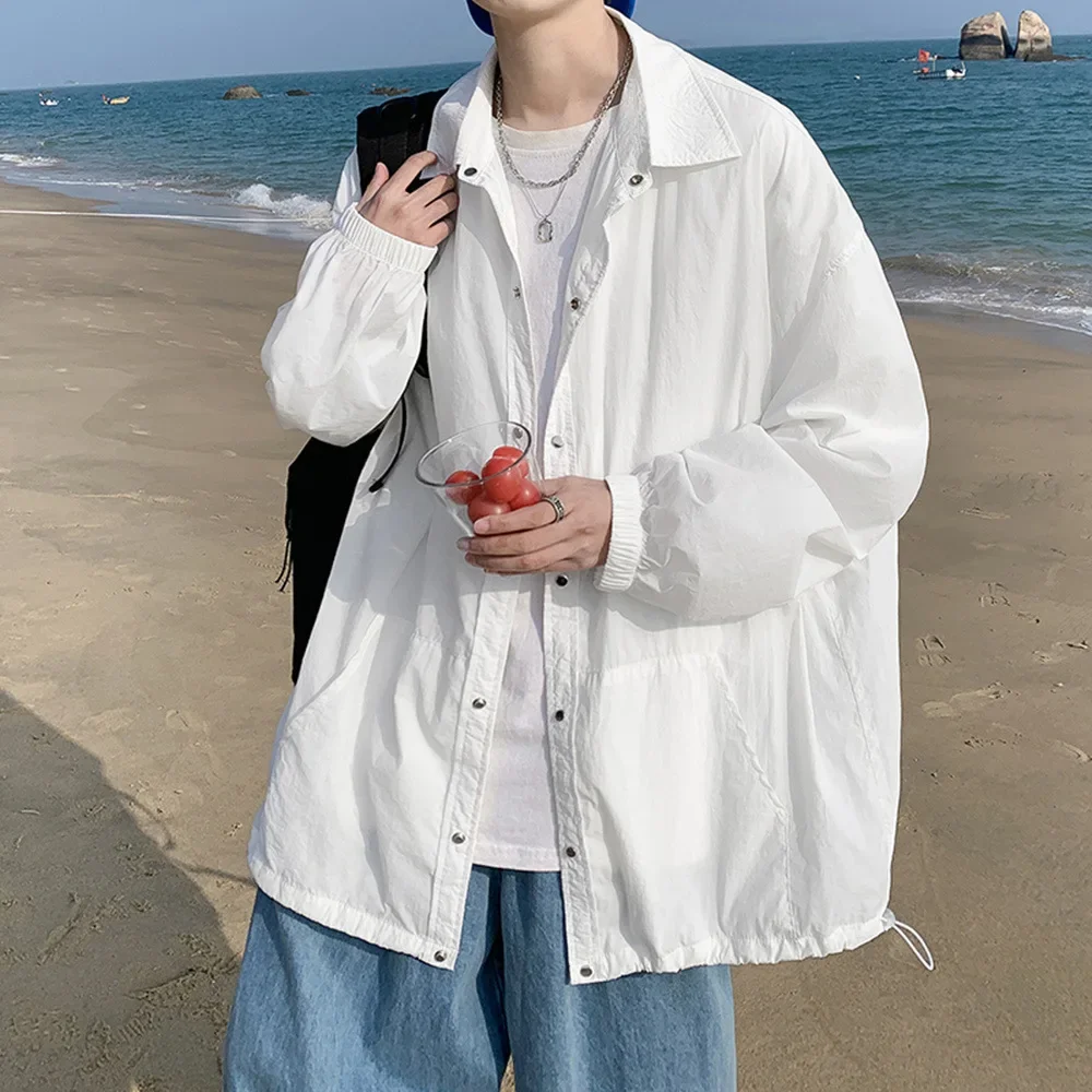 Летняя тонкая солнцезащитная мужская спортивная куртка быстросохнущая уличная