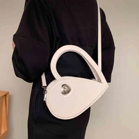 xiuya korea niche design shoulder bag women 2022 new all match messenger bag female popular creative heart shaped handbags