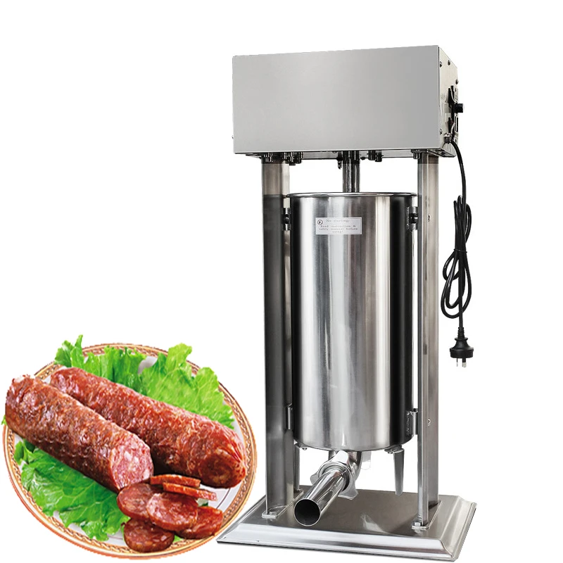 

Electric Sausage Filling Machine 10L 15L Commercial Sausage Stuffer Stainless Steel Hot Dog Packing Machine Meat Filler Maker