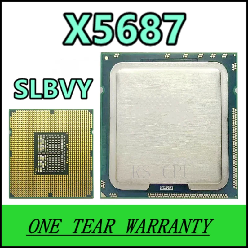 X5687 процессор 3,6 ГГц 12 МБ четырехъядерный 1366 GT/s LGA SLBVY CPU