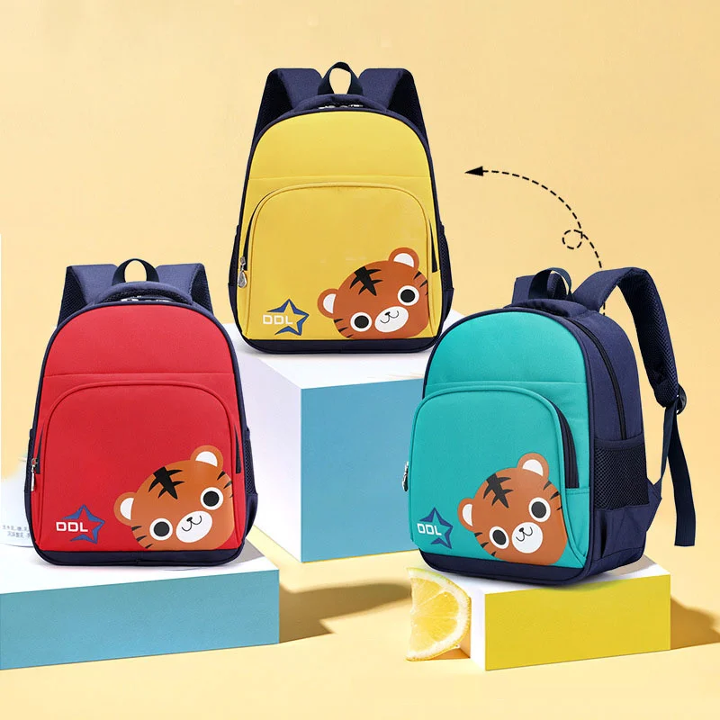 OSLD New 2022 Boys and Girls Student Schoolbag Kindergarten 3-9 Year Old Children's Bag Cute Little Tiger Burden Relief Backpack
