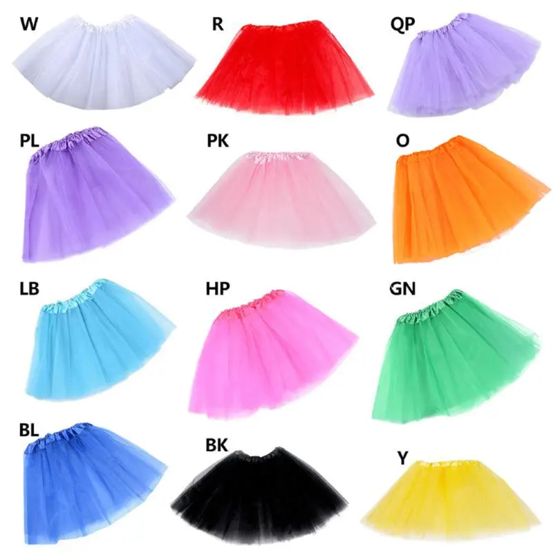 

12 Colors Women Adult Three Layer Tulle Tutu Ballet Skirt Pleated Sweet Candy Co