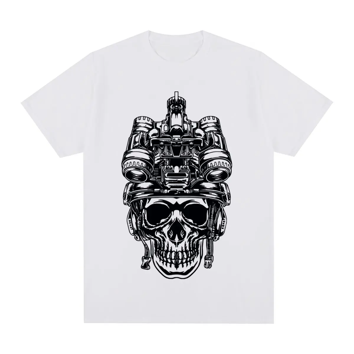 

2023 Street Apparel Fun Skull Print T-shirt Men's and Women's Harajuku Casual Short Sleeve T-shirt Top