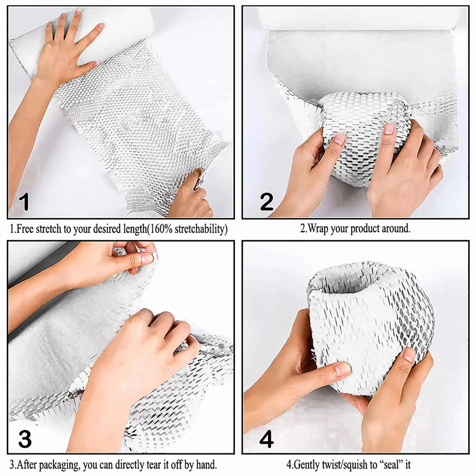 Hans，White Honeycomb Kraft paper transport buffer collision-proof packaging mobile supplies honeycomb