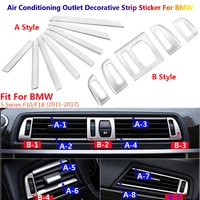 abs chrome silver air conditioning vent frame trim mouldings stickers outlet panel for bmw f10 f18 5 series auto car interior