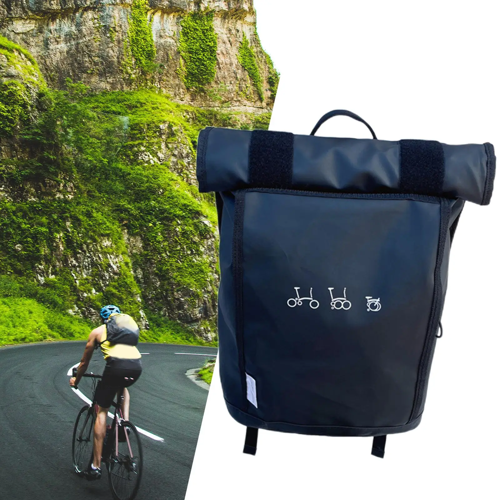 

Waterproof Folding Bike Front Basket Bag, Handlebar Bag ,Bike Front