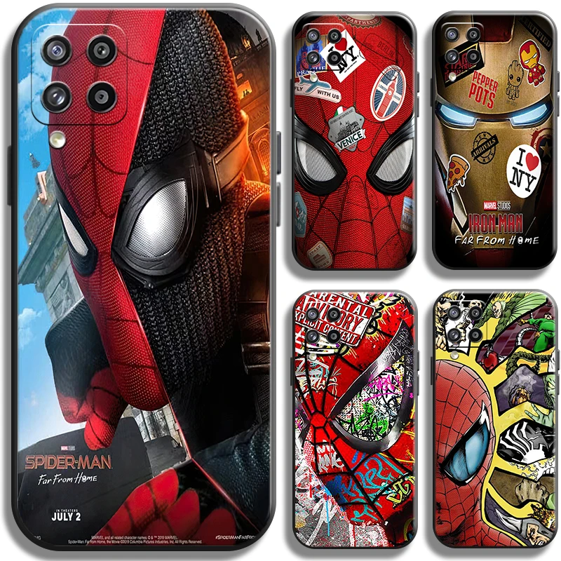

Spiderman Iron Man Venom For Samsung Galaxy M32 Phone Case Cover Back Coque Soft Black Cases Funda TPU