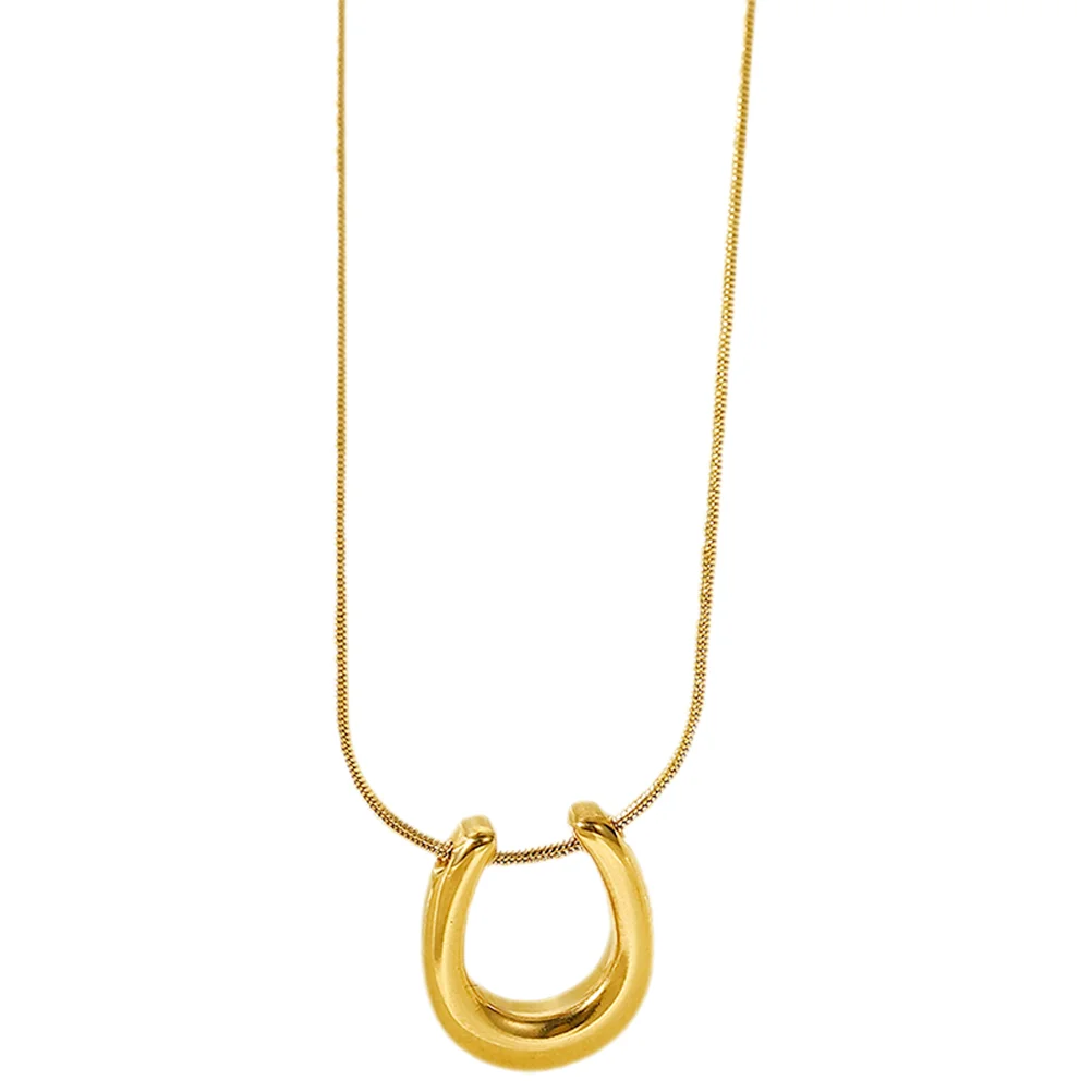 

Horseshoe Necklace Girls' Accessories Horse Jewelry Horseshoe Choker Charm Women Neck Chain Alloy Metal Chain Necklace Miss