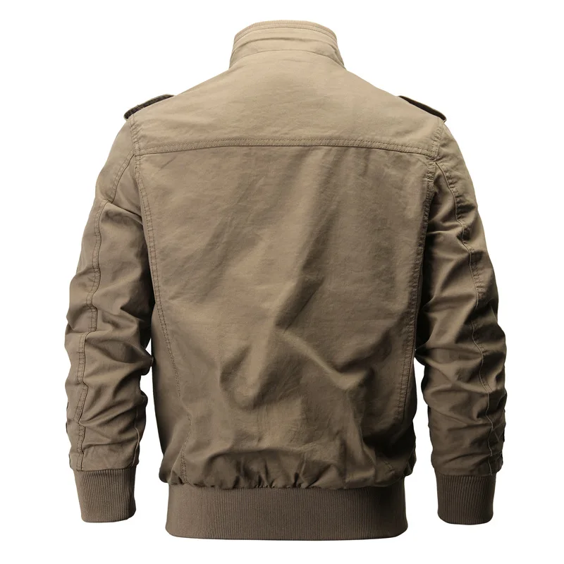 Men's Tactical Training Jacket High Quality Medal Bomber Jacket Multi-Pocket Outdoor Military Training Coat Hiking Jacket