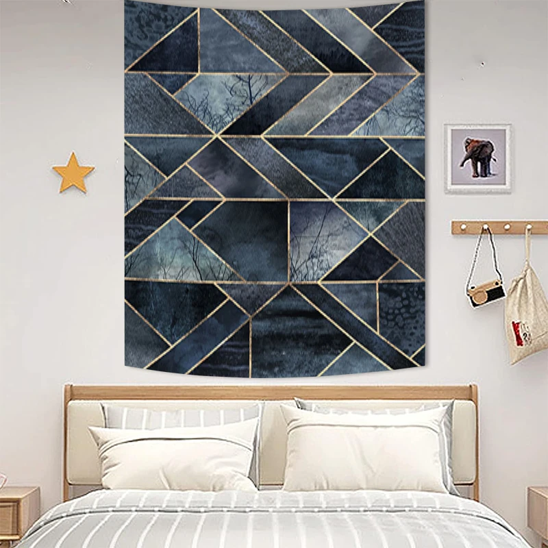 

Tapestry on the Wall Decor Geometric Room Decors Aesthetic Home Decoration Tapestries Tapries Bedroom Fabric Hanging Decorative