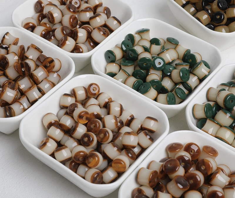 Оптовая продажа 100 шт./партия разноцветные геометрические бусины неправильной