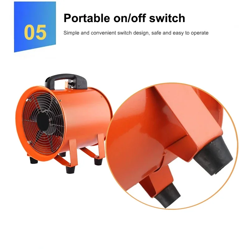 Малошумный многофункциональный портативный вентилятор Осевого Потока