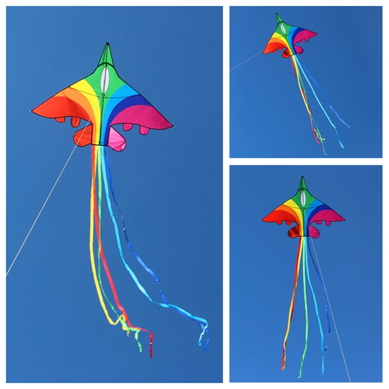 Бесплатная доставка Радужные воздушные змеи для детей уличные игрушки