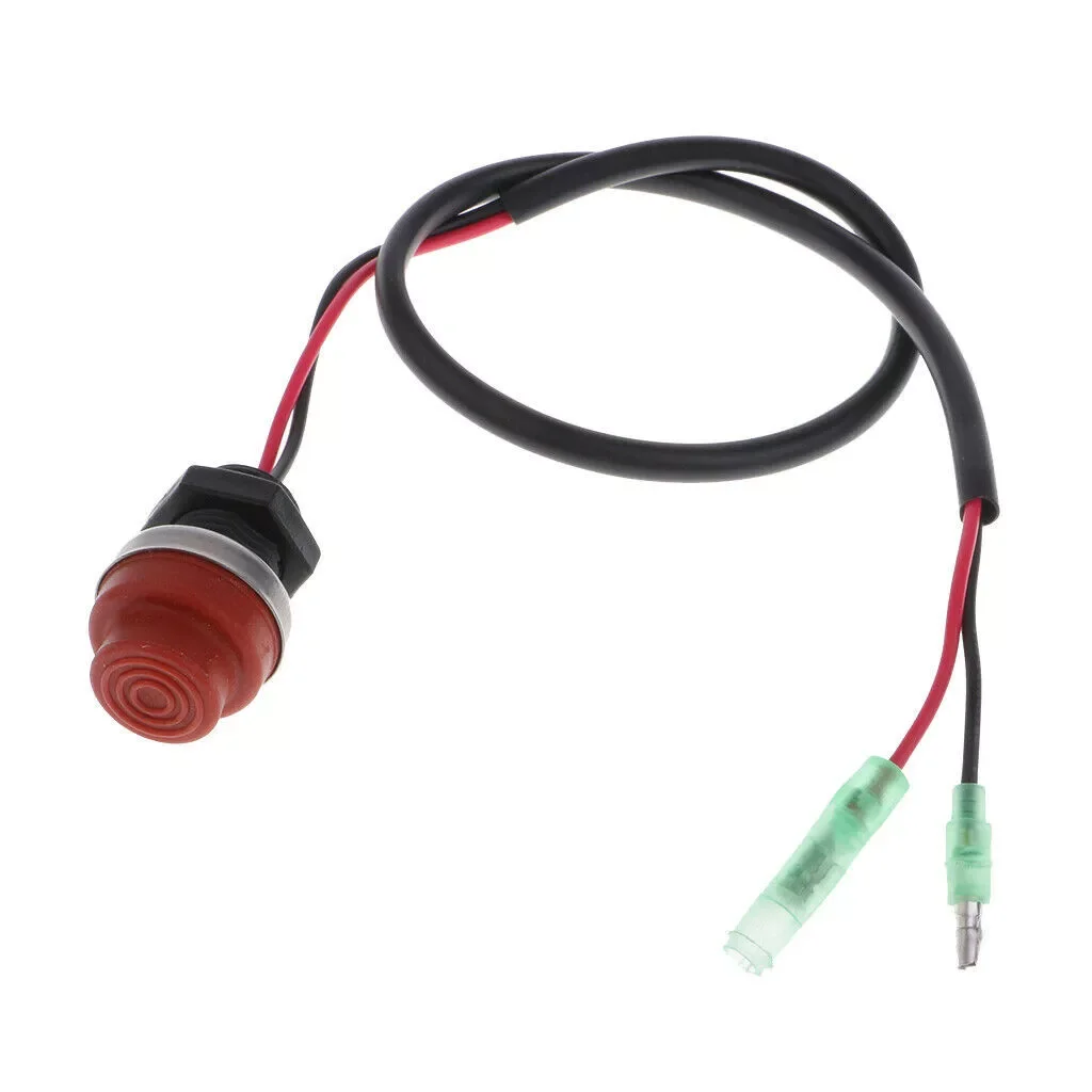 

1x Outboard Engine Start Stop Switch Keyless Push Button Boat Marine Yacht Round Push Button Switch ,with 45cm/17.72inch Wire.