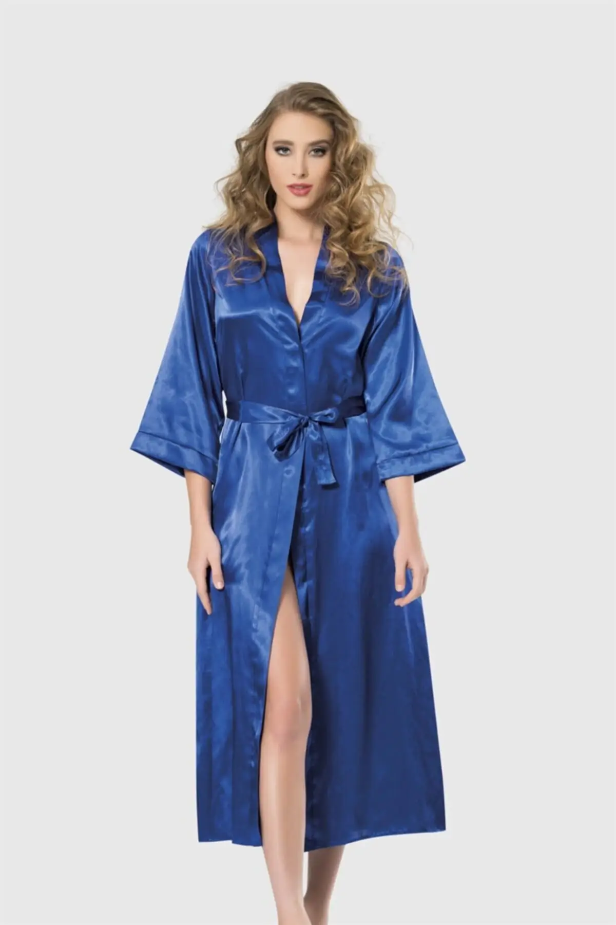 

Saks Long satin negligee Dressing Gown