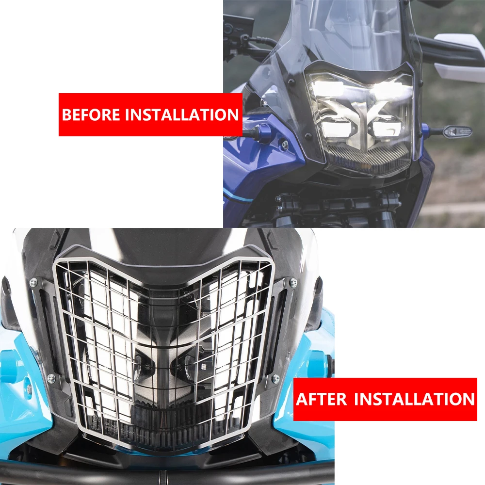 Фото Защитная решетка для фар мотоцикла Yamaha Tenere 700 Rally T700 2025 2026 №4