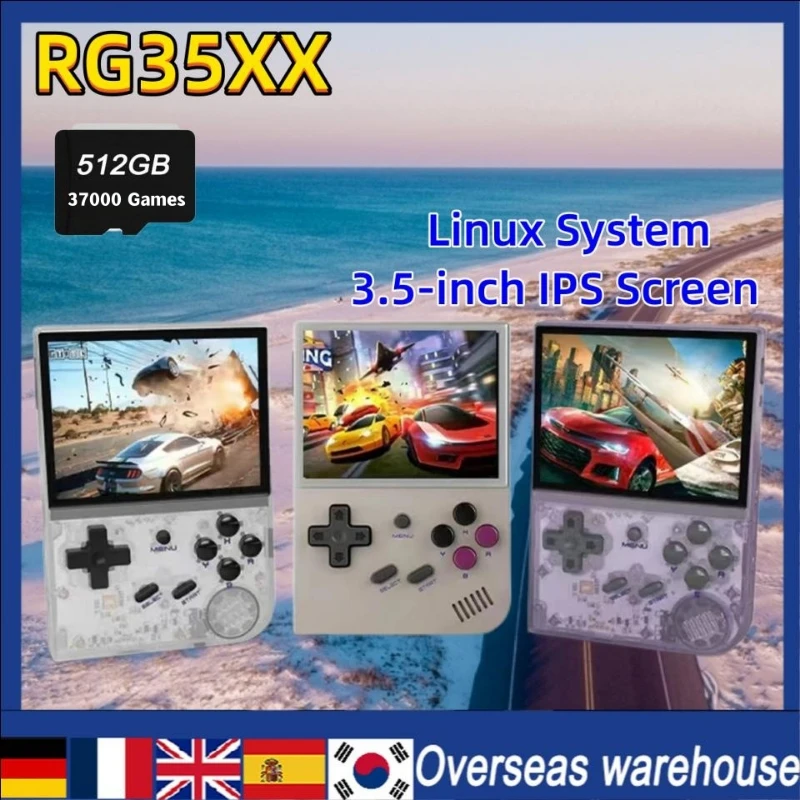 

ANBERNIC RG35XX Retro Handheld Game Linux System 3.5 Inch IPS Screen Cortex-A9 Pocket Video Player HDMI HD 512G 37000 Games PSP