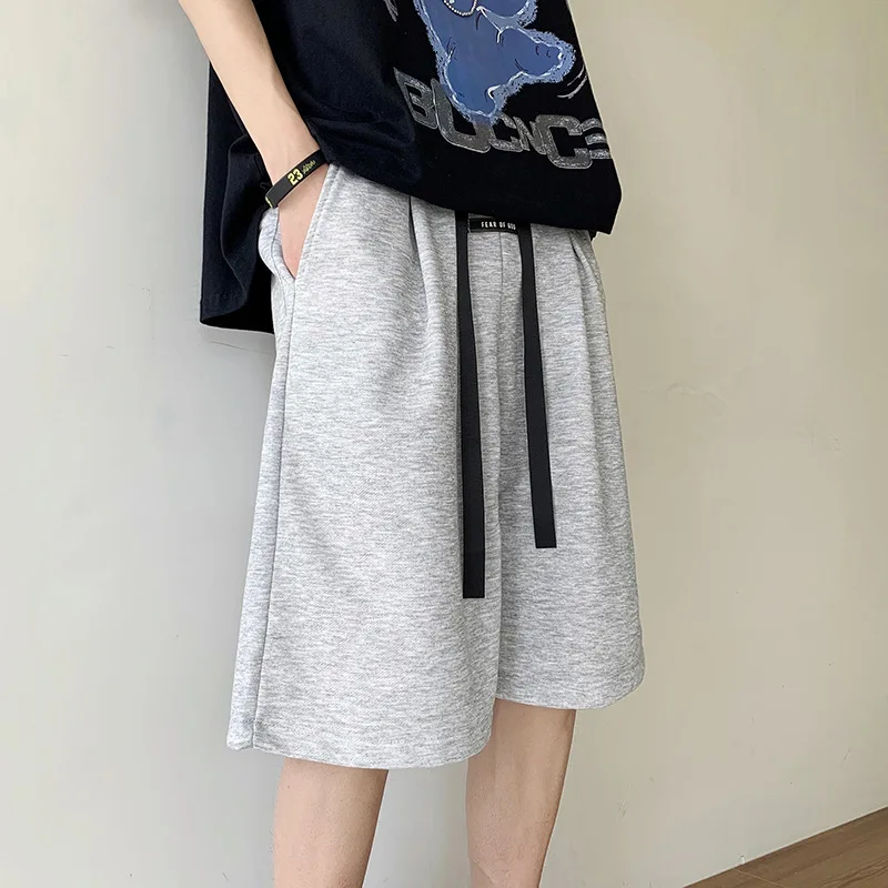 

2022 Summer New Fashion Sweatpants Men Tide Brand Korean Version Straight All-match Loose Pants Solid Color CasualShortsBoutique