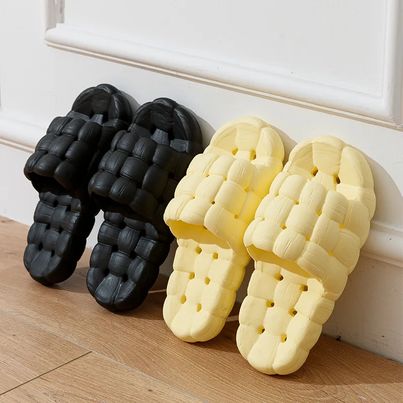 

Leaky Slippers Women Bathroom Home Anti-slip Lovers Thick Soles Hollowed-out Hotel Couples Eva Slippers Men Chinelo Hausschuhe