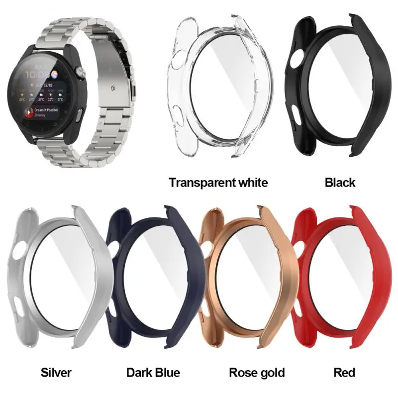 

Anti-fall Pc Hard Shell Dustproof All-in-one Watch Protective Cover Tpu Soft Rubber Protective Case For Huawei Watch3 New