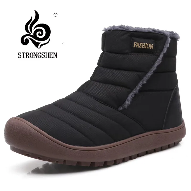 Купи STRONGSHEN Women's Boots Men's Boots Couples Non-slip Wear-resistant Comfortable Snow Boots Non-slip Plus Velvet за 1,472 рублей в магазине AliExpress
