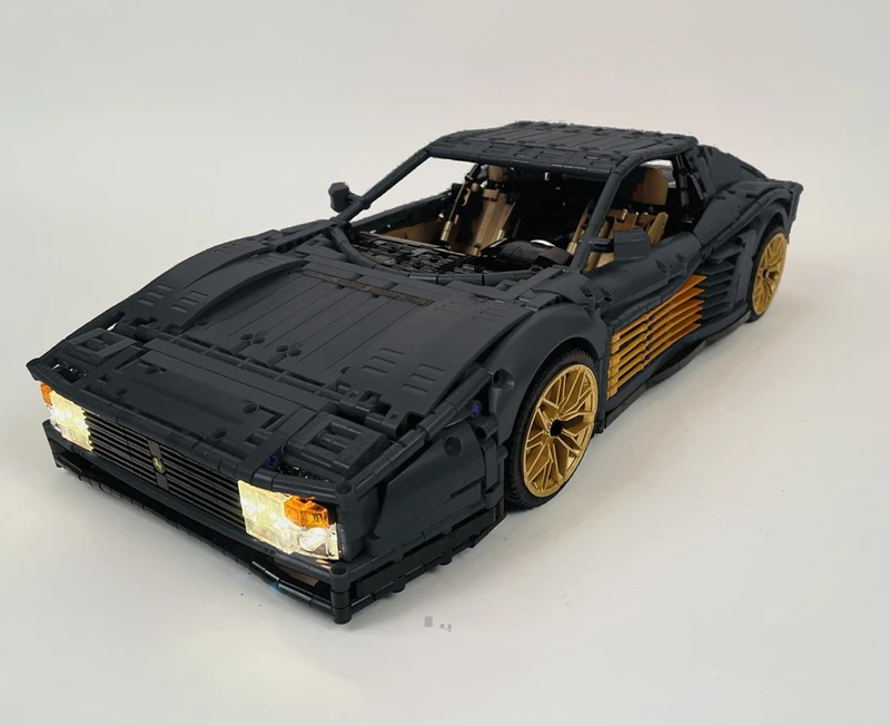 

Small particle building block technology moc-98925 remote control electric assembled sports car model boy's birthday gift