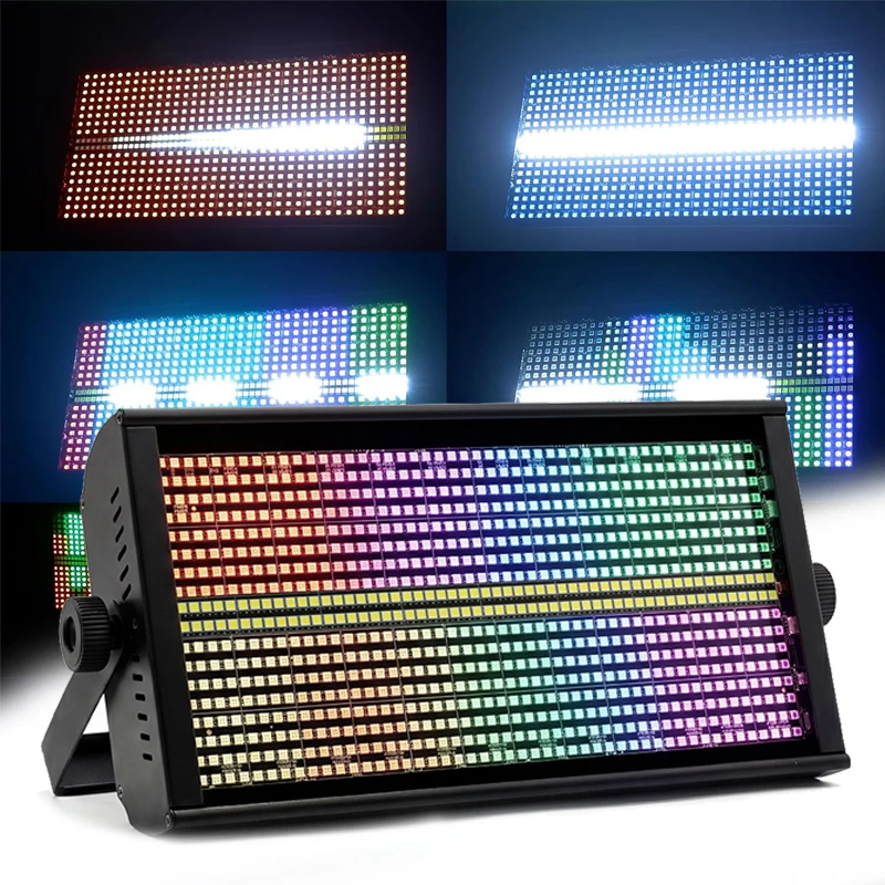 Фото Светодиодный стробоскоп 200 Вт, 48+8 сегментов, RGB+W, DMX512, с функцией звуковой активации, пиксельный эффект для дискотек, баров, караоке, вечеринок №1