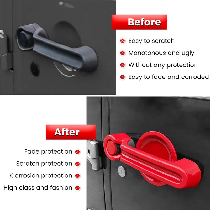 Вставки для крышки дверной ручки + крышка задней двери Защитная углубления 2007-2018