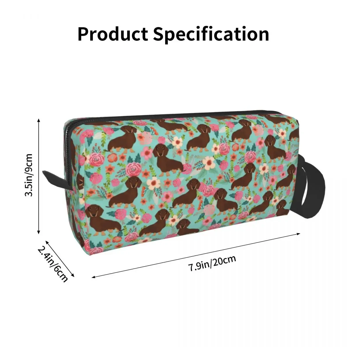 Милая дорожная сумка для туалетных принадлежностей Doxie Florals Dachshund Женщин Барсук