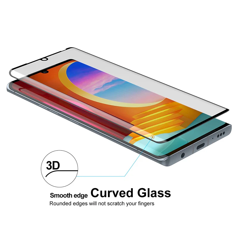 2/4PCS Curved Full Cover Tempered Glass For LG Velvet 5G LG G9 LG Wing LM-G900N LM-G900EM Screen Protector Protective Glass