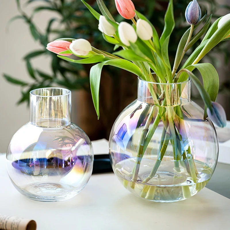 

Креативная сферическая стеклянная ваза, прозрачная ваза для цветов с гидропоникой, настольное украшение для дома, гостиной