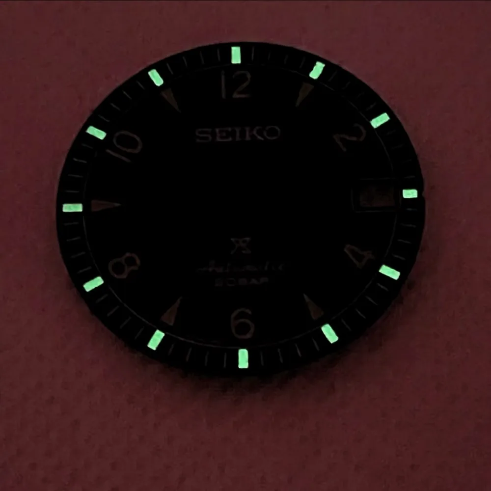 Modified NH35 Dial Vintage Digital Dementation NH36 Green Luminous Literally Watch Accessories Diameter 28.5mm