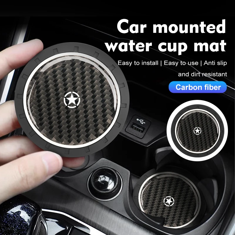 2 шт. автомобильные противоскользящие подставки из углеродного волокна для Jeep