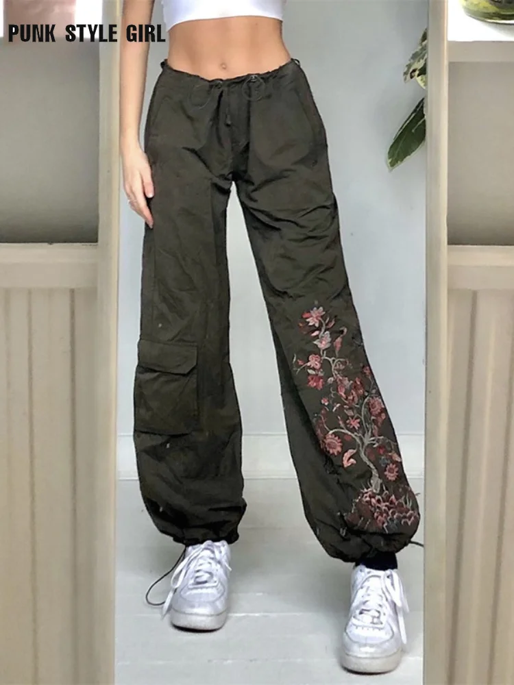 

Женские Мешковатые Брюки-джоггеры с принтом Fairycore, винтажные брюки в стиле гранж в Корейском стиле, повседневные спортивные брюки в стиле Ин...