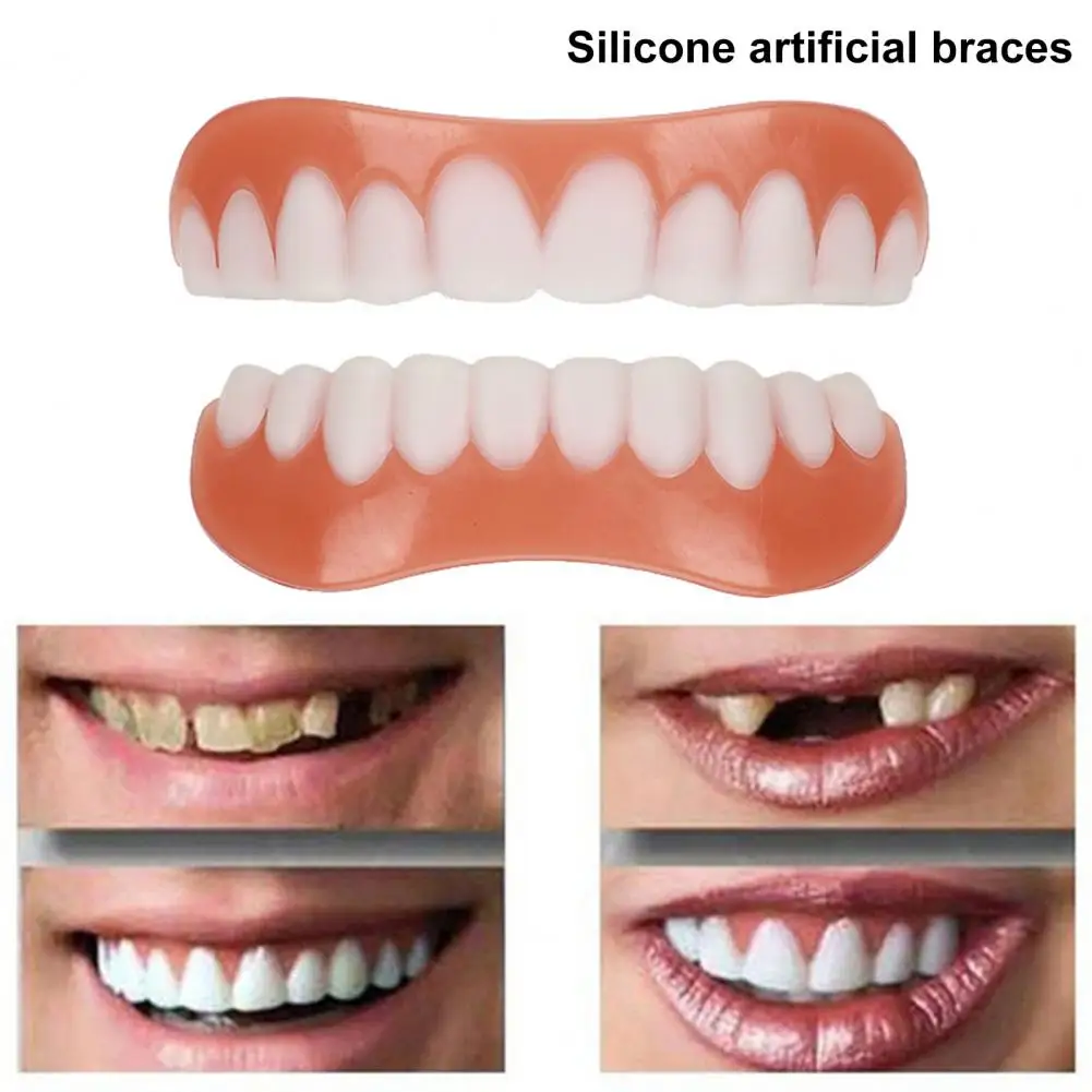 Durable Fake Teeth Cover Comfortable No Burrs Comfort Fit Cosmetic Teeth Cover  Useful Temporary Teeth Cover for Daily