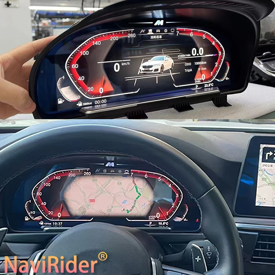 

12,3-дюймовый цифровой кластер Linux для BMW 5 серии X5 7 серии F10 F15 F01, скоростной экран, развертывание карт, ЖК-дисплей приборной панели