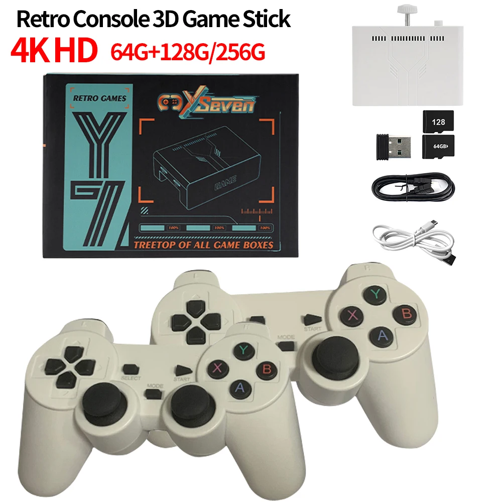 Беспроводная Игровая ТВ-приставка 64G/128G/256G Портативная Консоль 4K HD С Несколькими