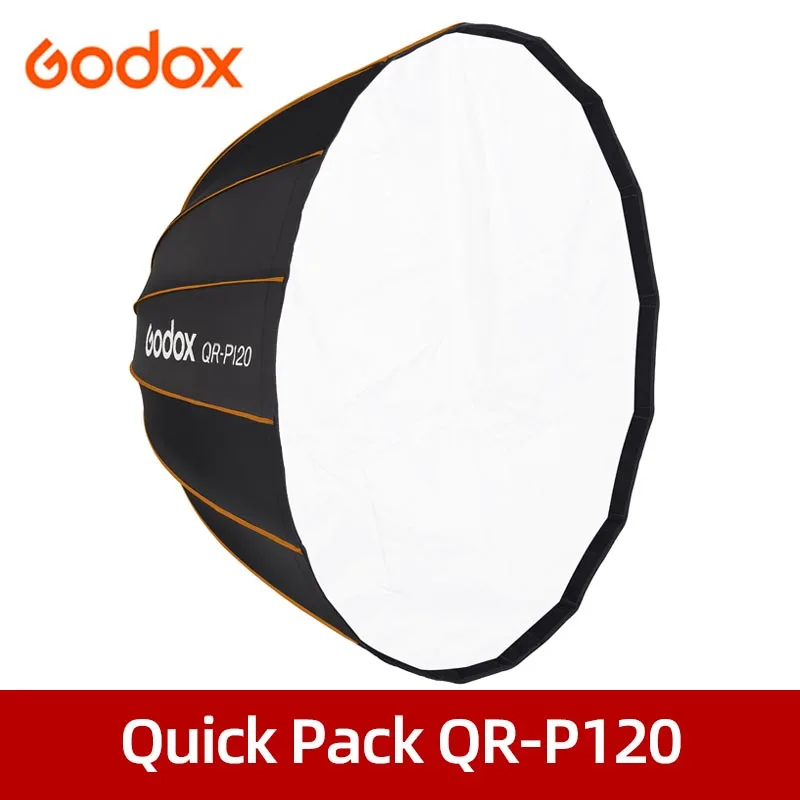 Портативный параболический софтбокс Godox 47 2 дюйма 120 см с быстрой установкой для