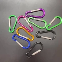 10pc carabiner keychain outdoor camping climbing hiking d ring snap clip lock buckle hooks sports fishing bucklekeychain tools
