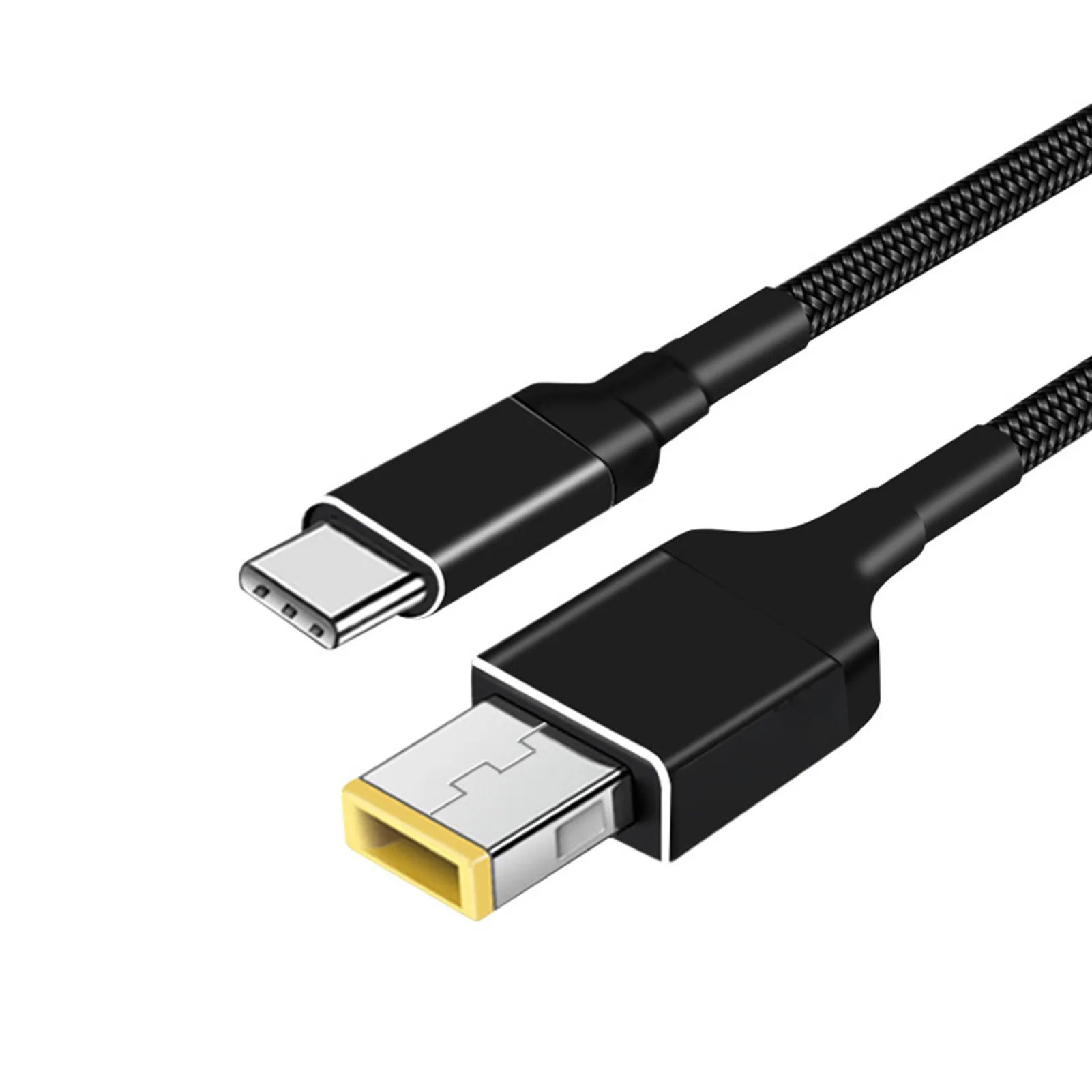 

100W USBC To USB Slim Square Tip Cable Type-C PD Charger Power Cord ForLenovo Laptop 65w 90w Yoga 2 Pro 13 Thinkpad 1.8m