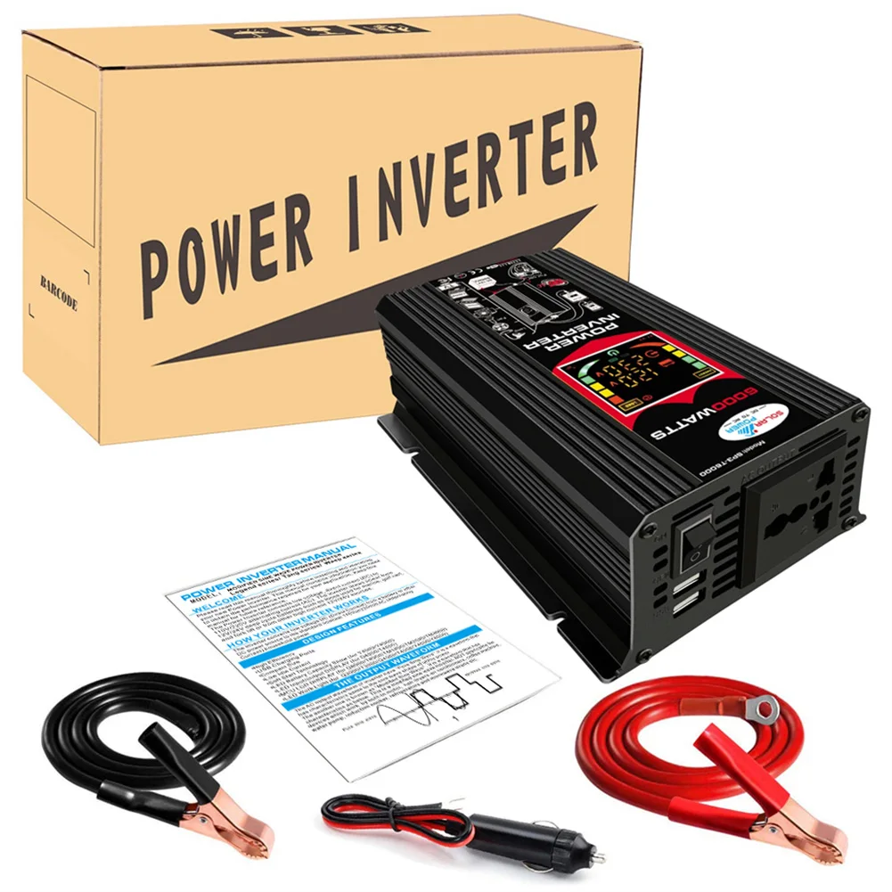 

Voltage Converter Power Inverter DC 12V To AC 110V Dual USB Overload Protection Charger Adapter Power Equipment